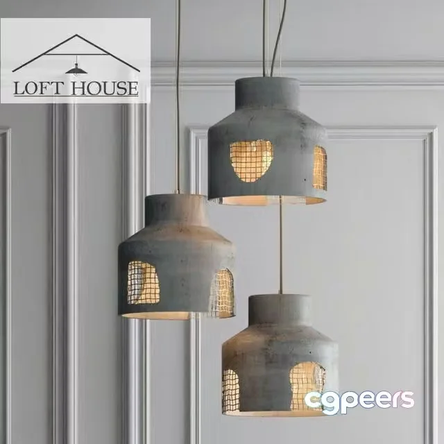 3ds Max Free – Hanging lamp LOFT HOUSE P-186