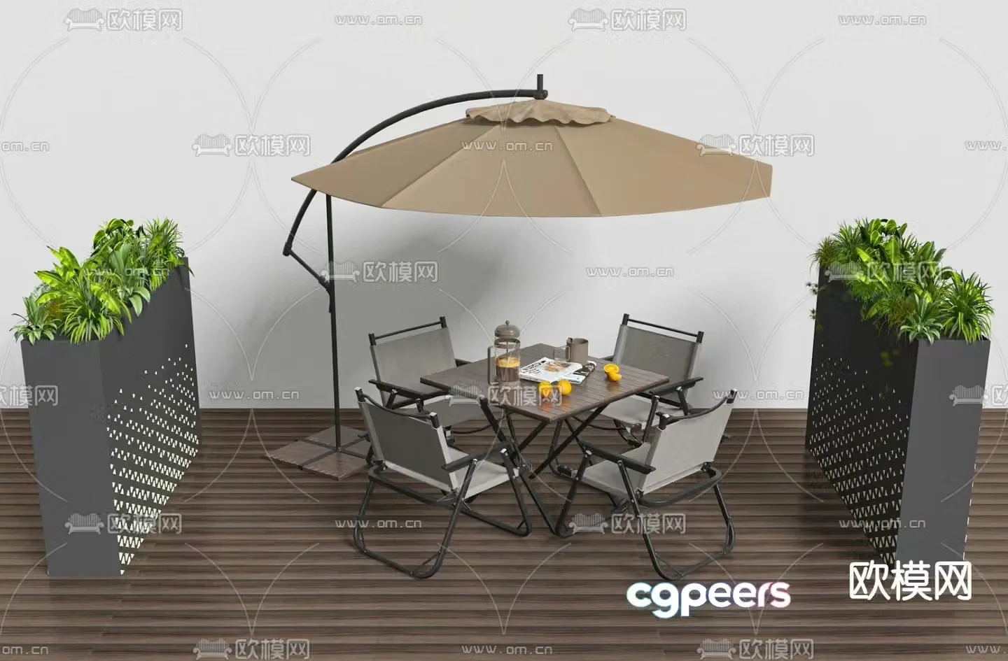 Outdoor tables and chairs leisure tables and chairs 3d model