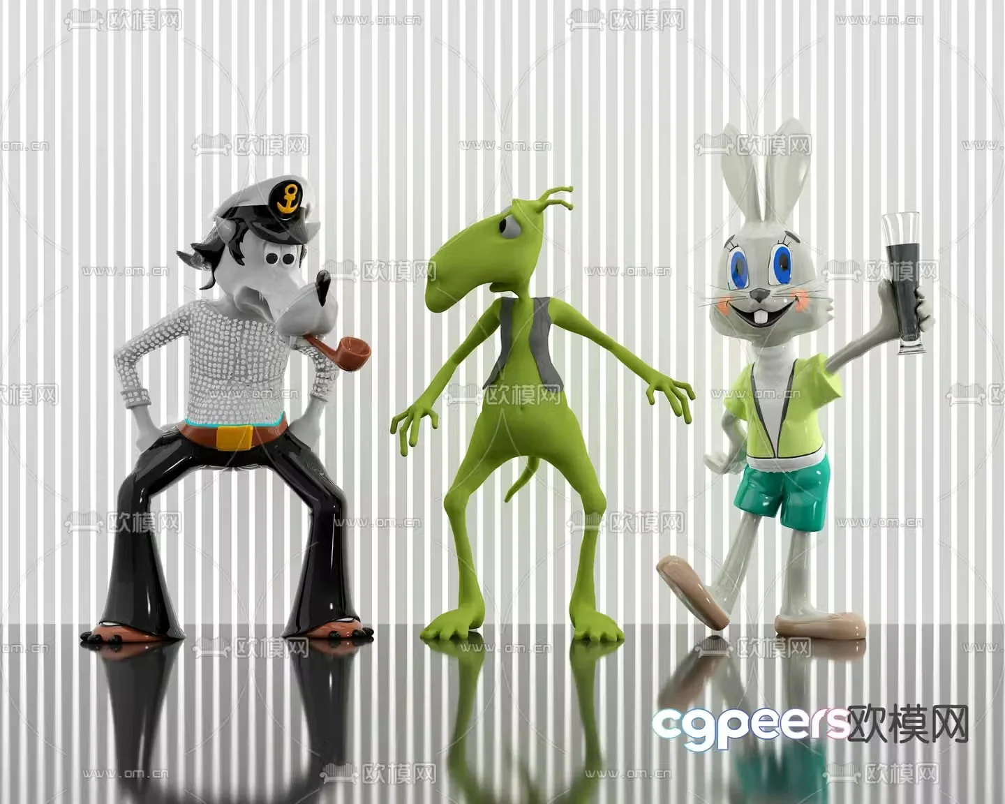 Modern cartoon doll toy 3d model