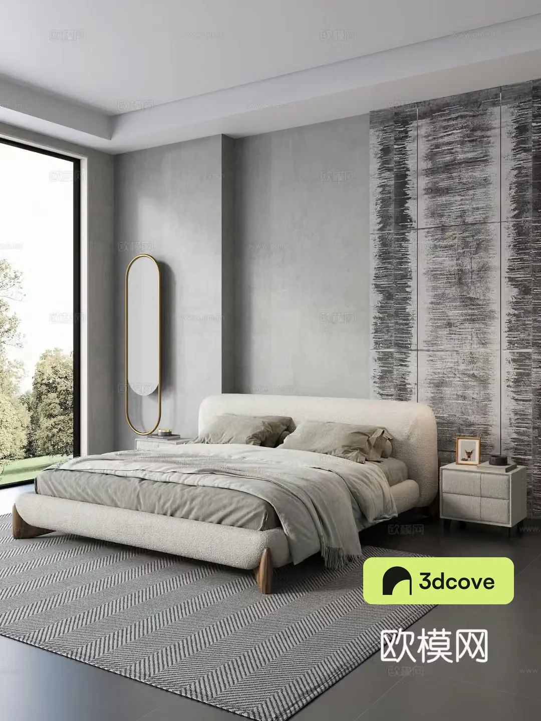 Wasabi Double Bed 3D Model
