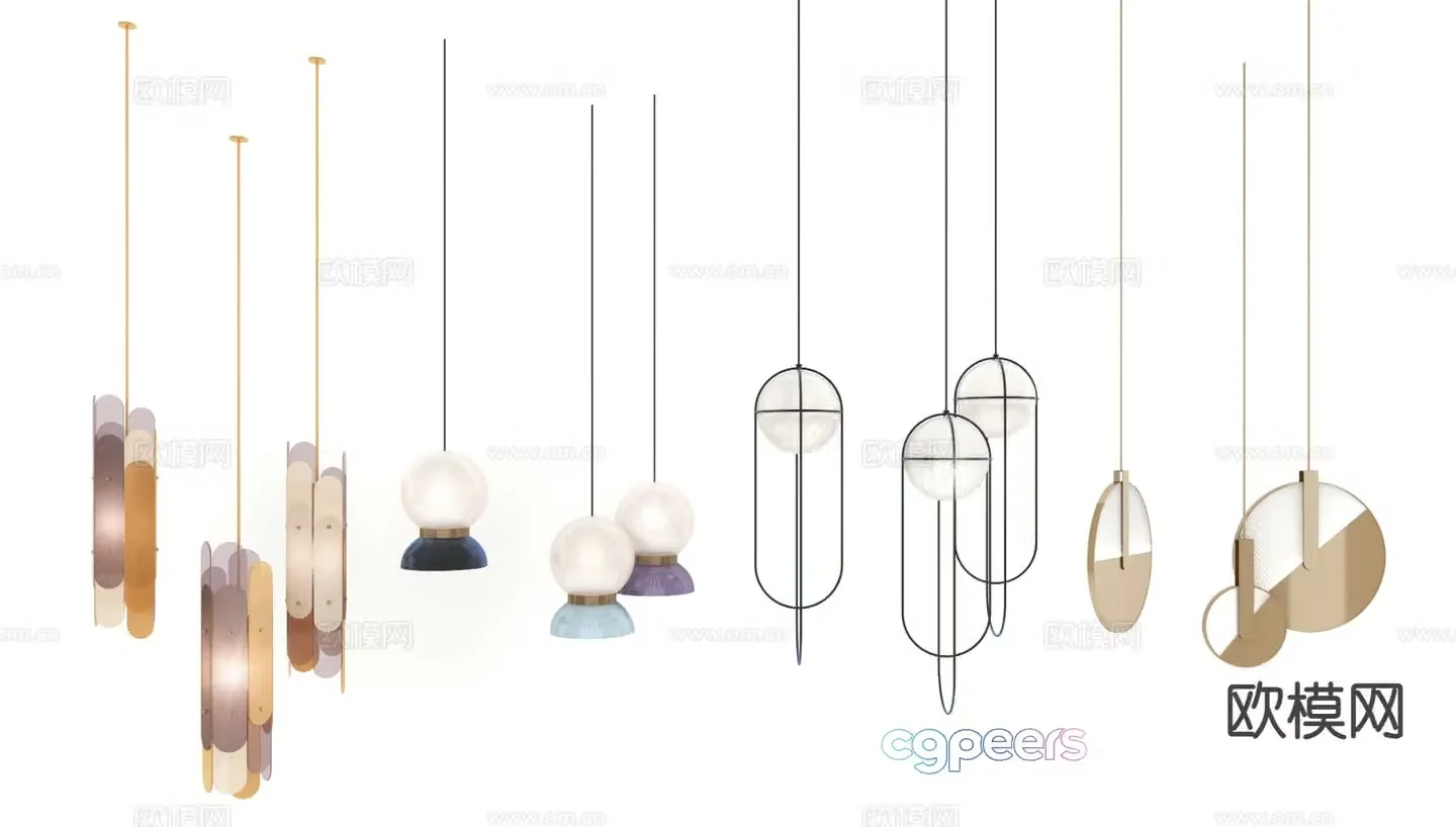 Fashion small chandelier bedside small chandelier 3d model