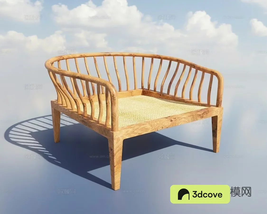 New Chinese style leisure chair dining chair solid wood chair