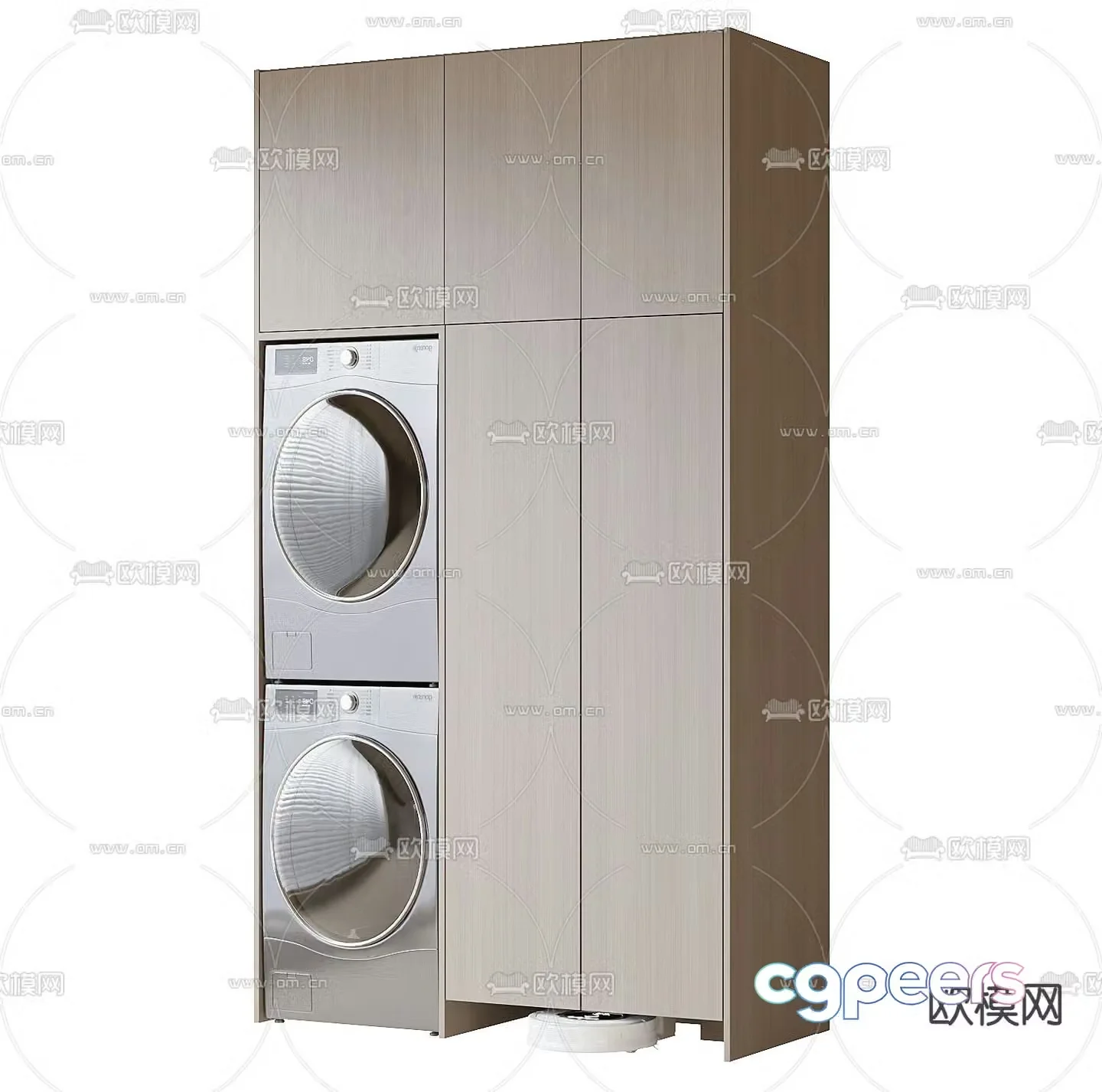 Balcony cabinet washing machine cabinet 3d model