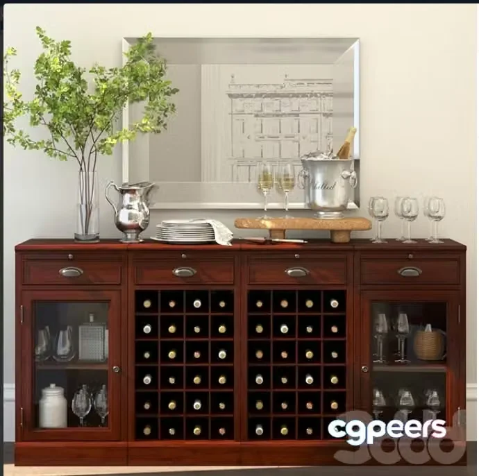 3ds Max Free – Modular bar buffet