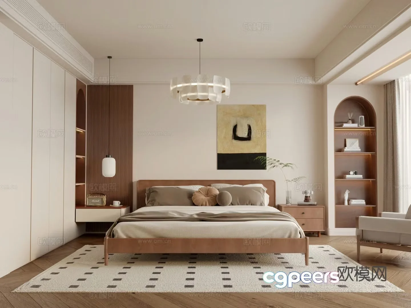 Wasabi Middle Style Bedroom 3D Model
