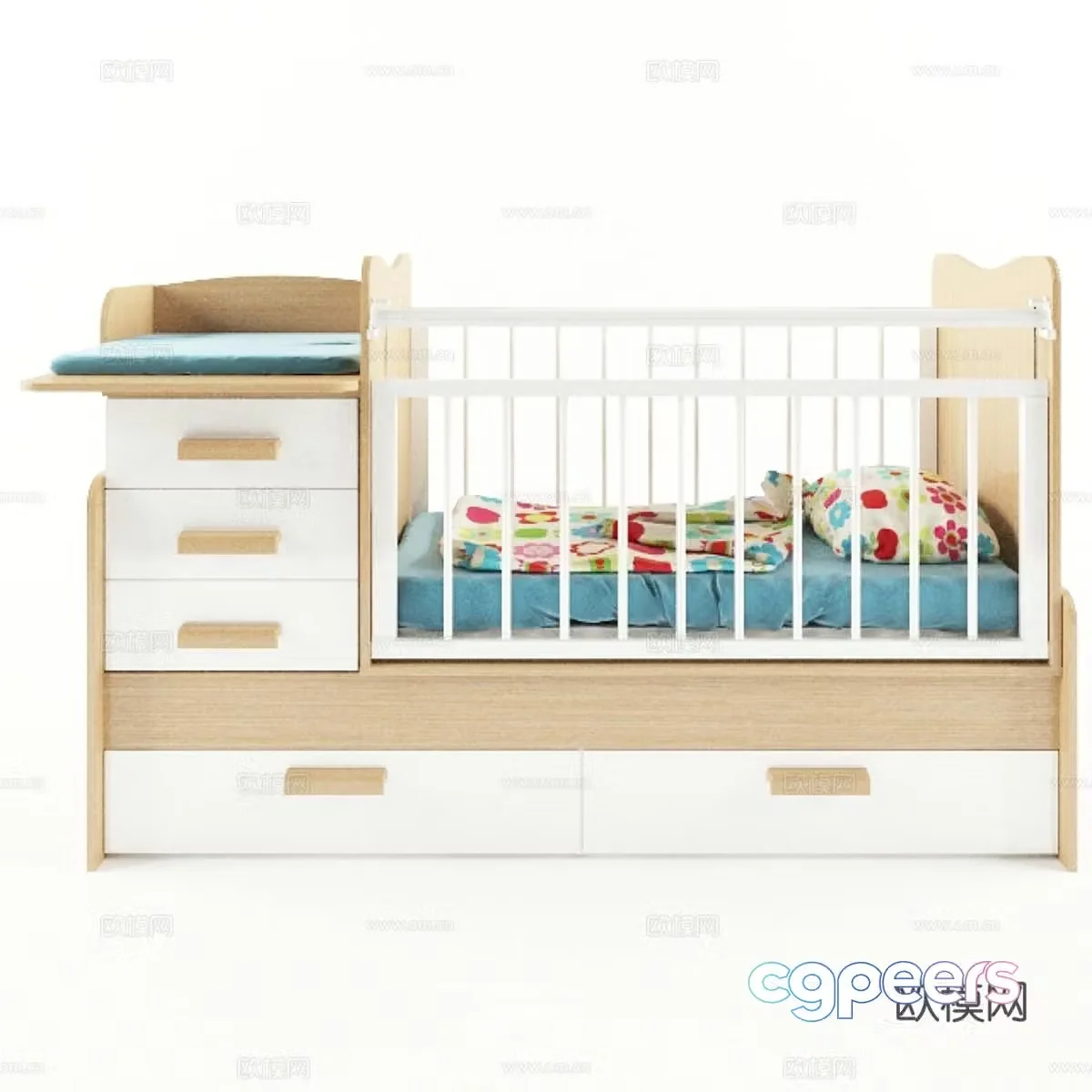 Baby bed 3d model