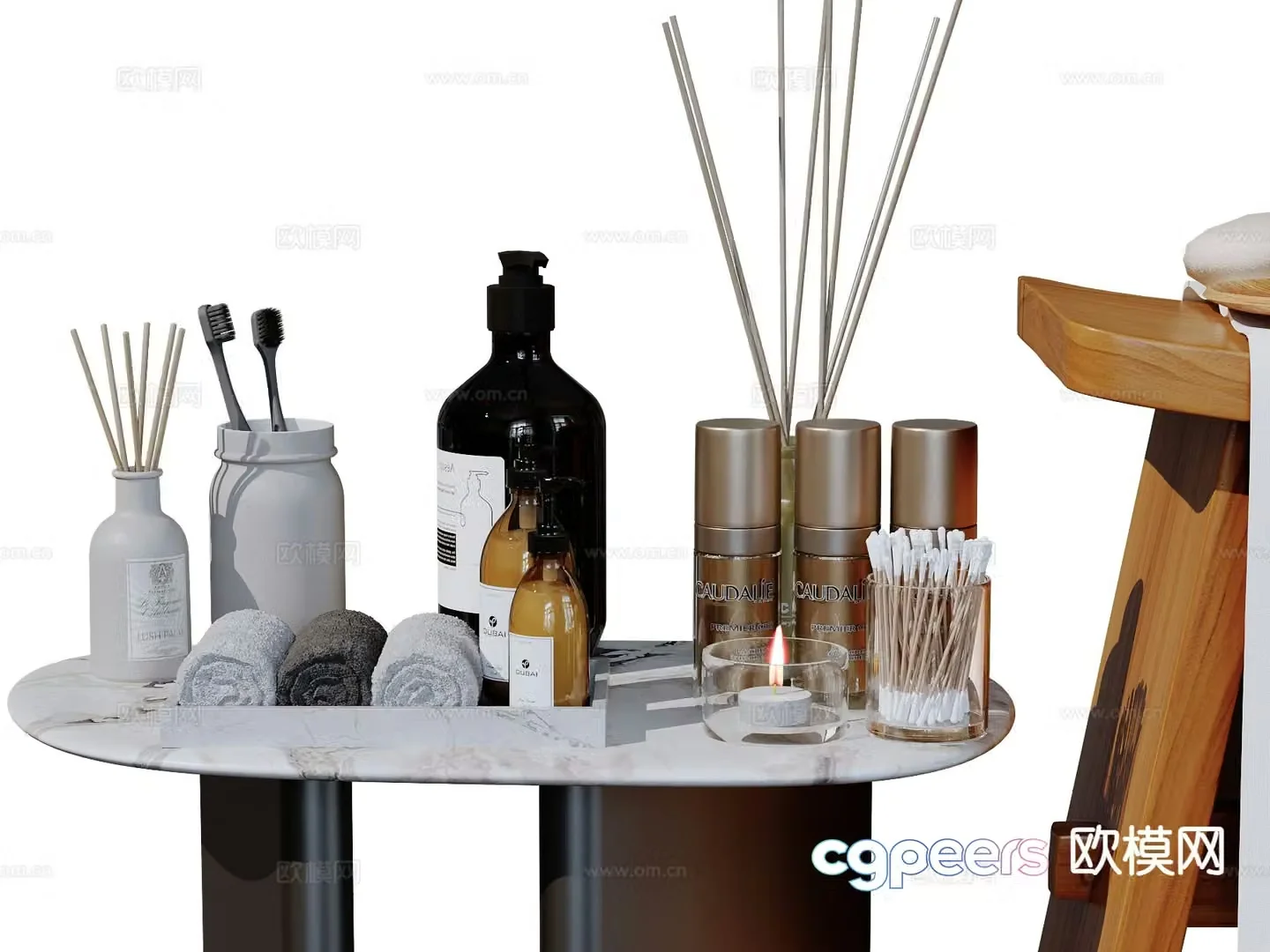 Bathroom accessories bathroom supplies toiletries 3d model