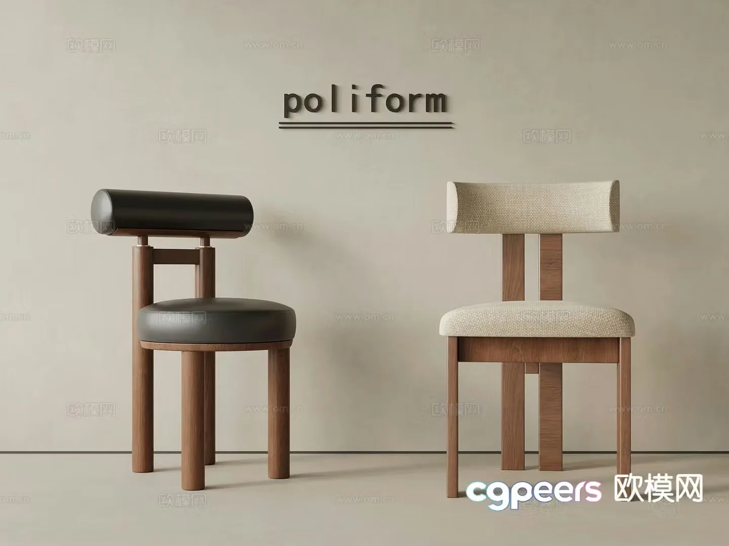 Medieval style dining chair chair writing chair single chair 3d model