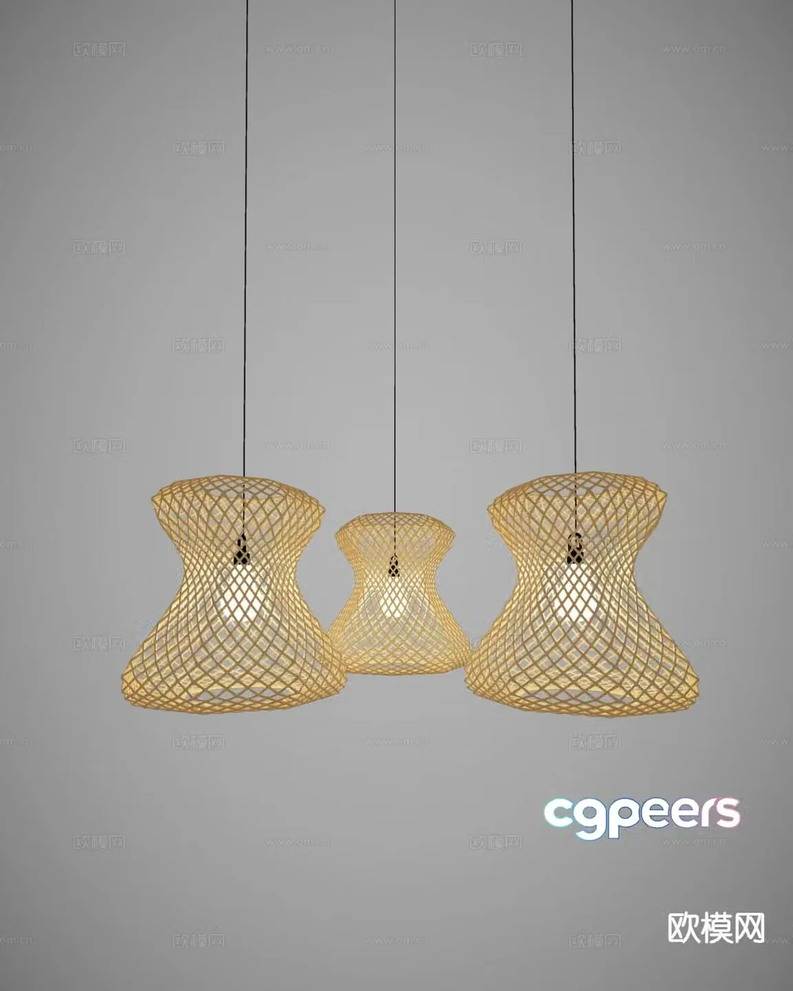New Chinese style chandelier hollow chandelier 3d model