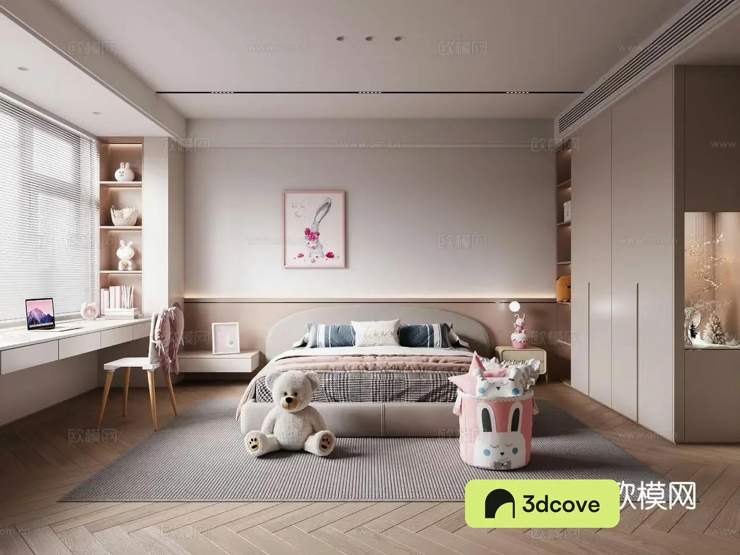 Modern children’s room girl’s room