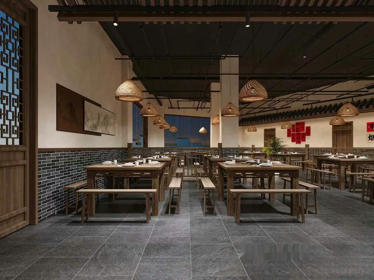 Asian Restaurant 3D Model – 14515 – CORONA Render