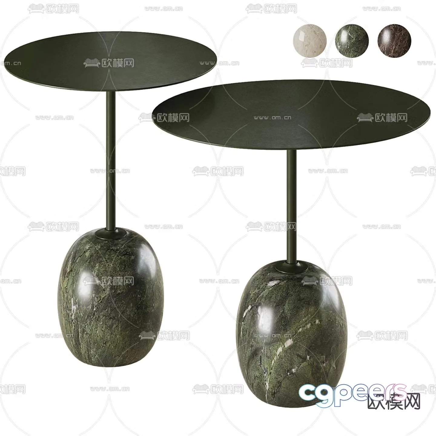 Modern coffee table round 3d model