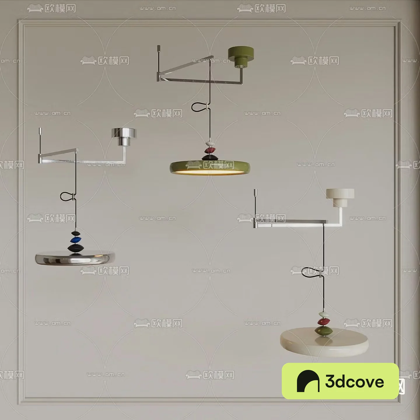 French UFO Restaurant Chandelier Lighting