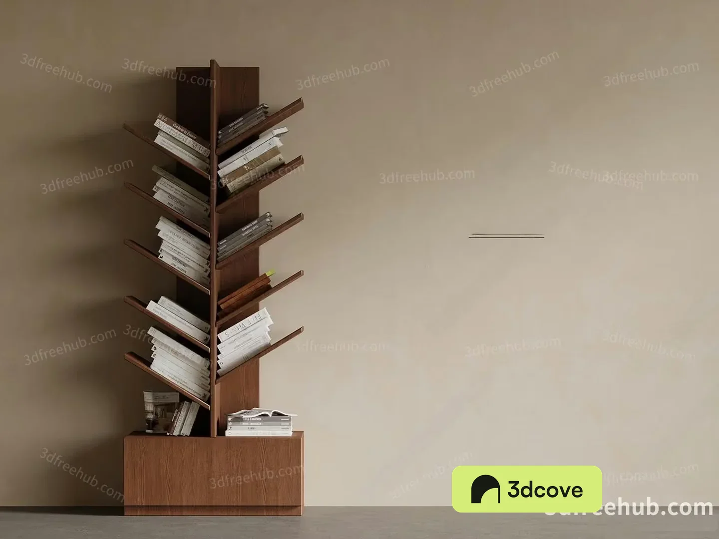 A Bookshelf Made Of Wood