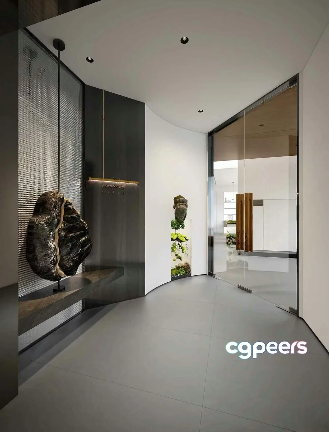 Modern Minimalist Hallway 3D Model – 1121 – CORONA Render