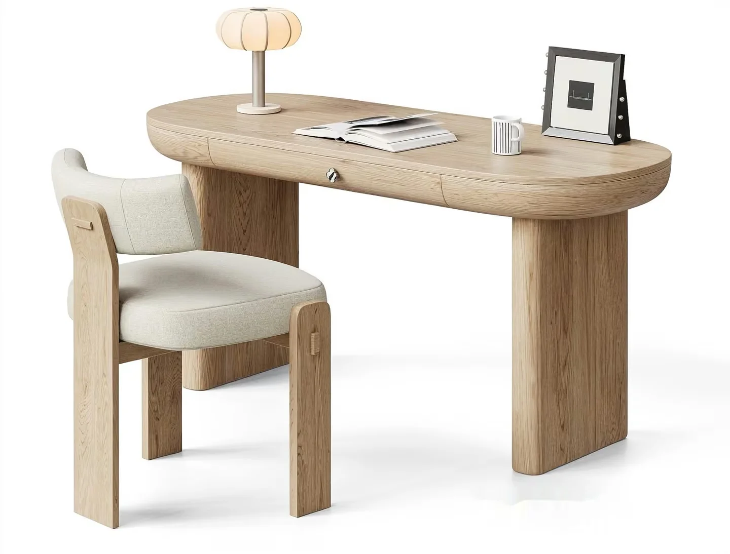 Modern Wooden Desk 3D Model – 19875 – VRAY Render