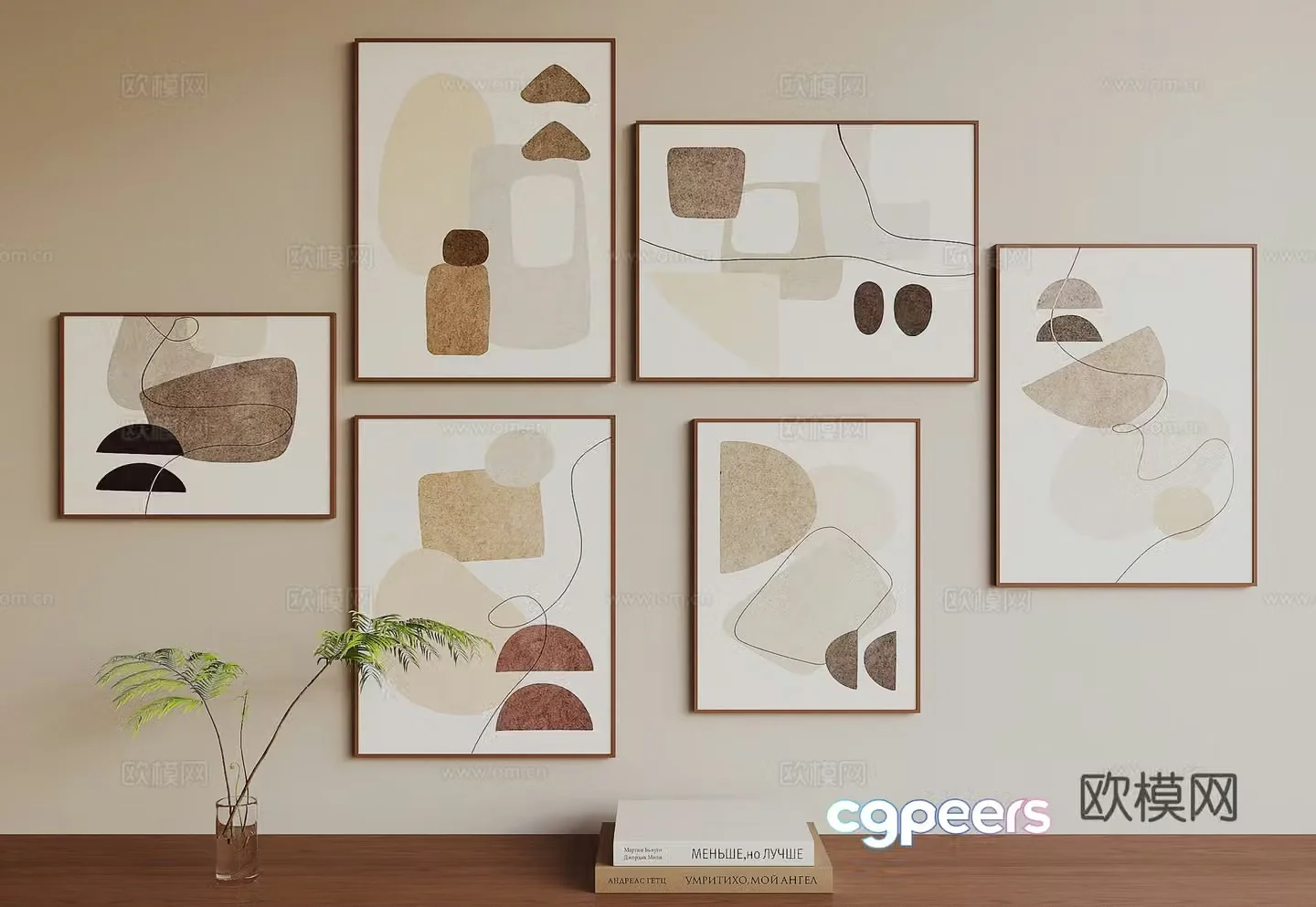 Modern decorative hanging painting 3d model