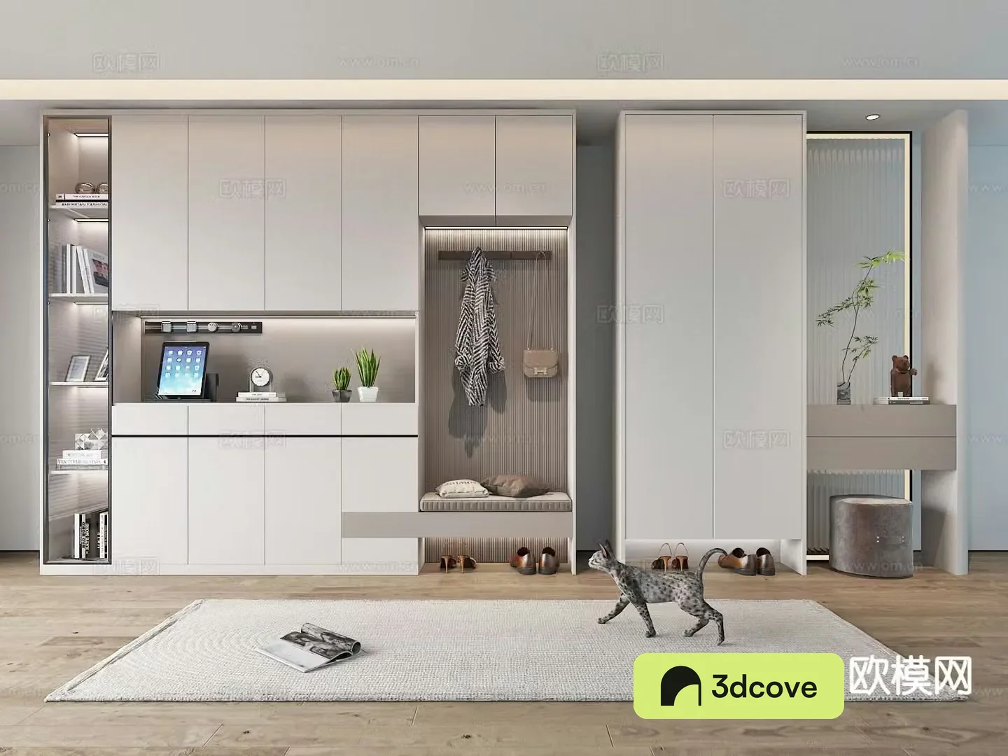 Modern partition shoe cabinet entrance shoe cabinet