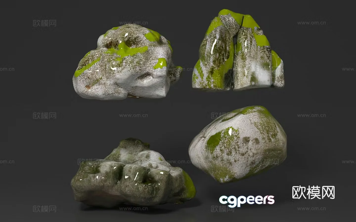 Cartoon stones various stones decorative ornaments beautiful ornaments event props ornaments decorative 3D model