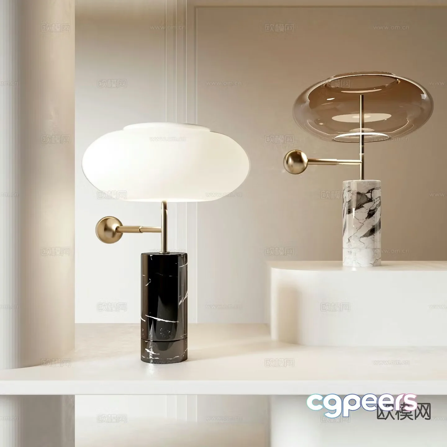 Modern desk lamp 3d model