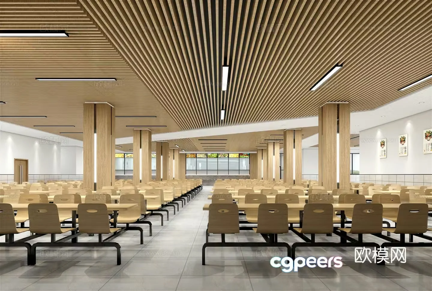 Modern cafeteria 3D model