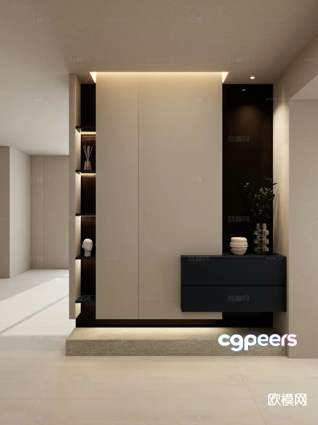 Italian style entrance aisle 3D model