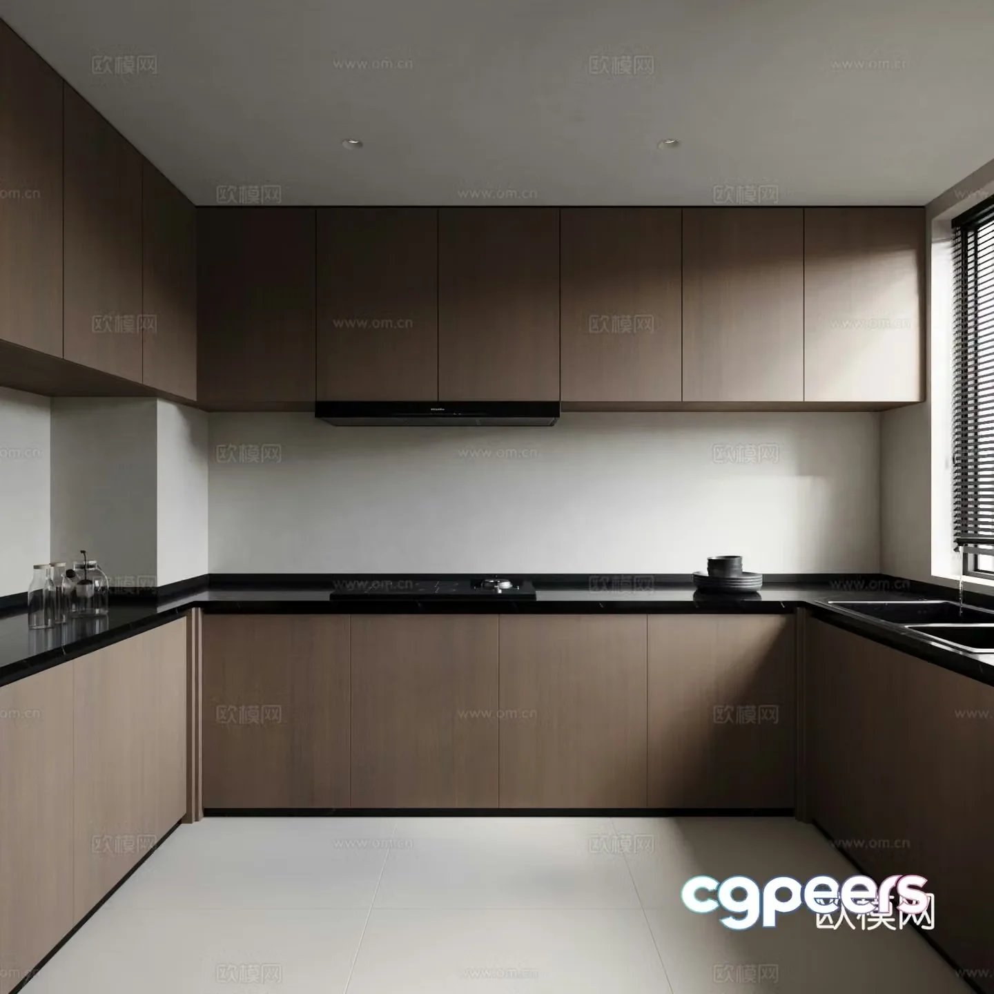 Modern Italian kitchen 3d model