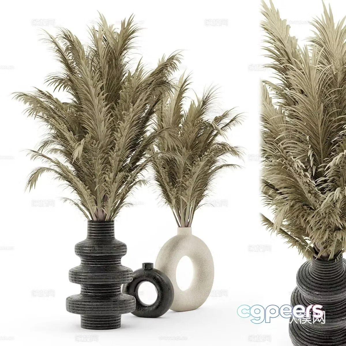 New Chinese vase flower art 3D model
