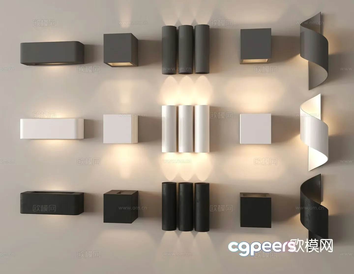 Modern wall lamp lighting 3d model