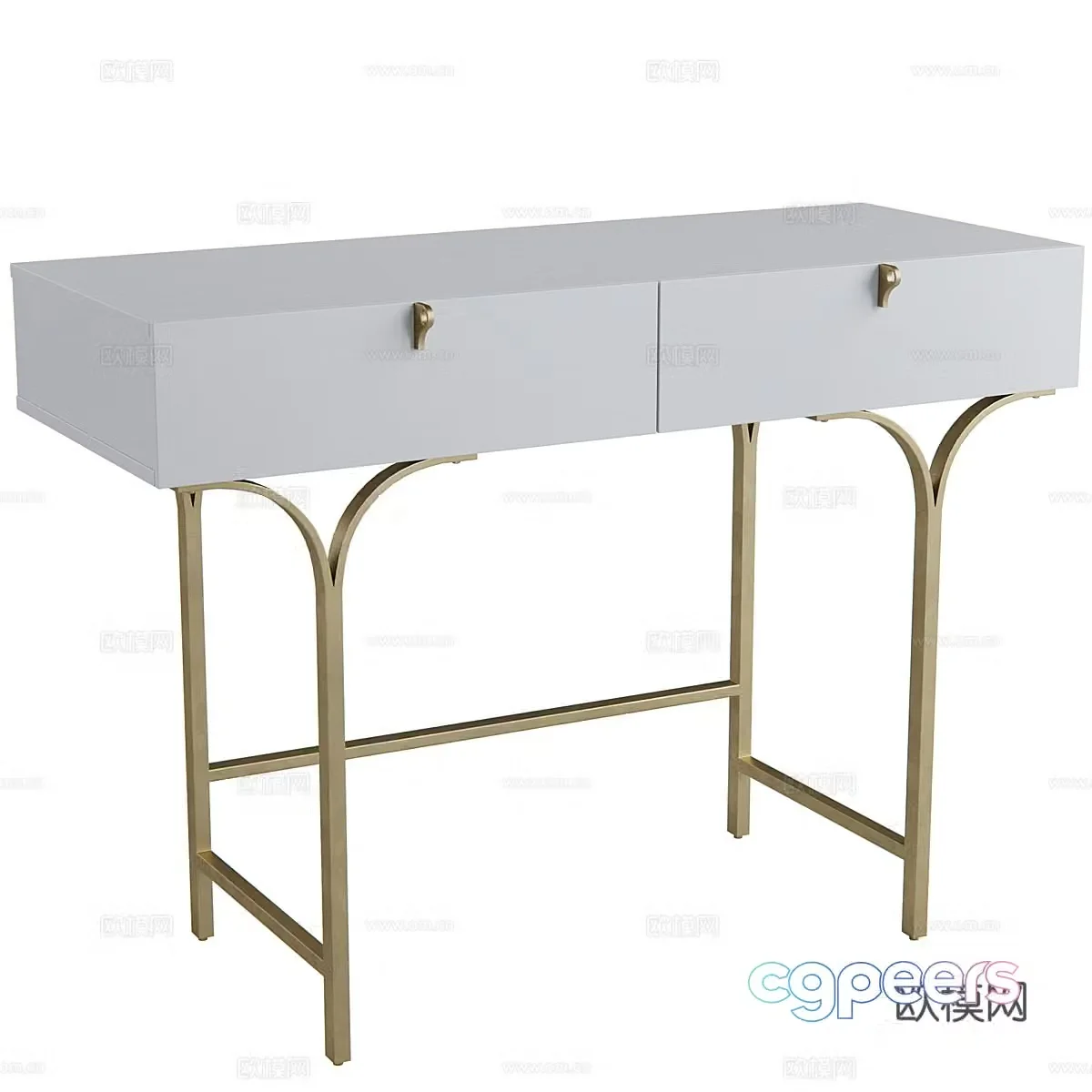 Modern light luxury Sunpan Celine desk 3D model