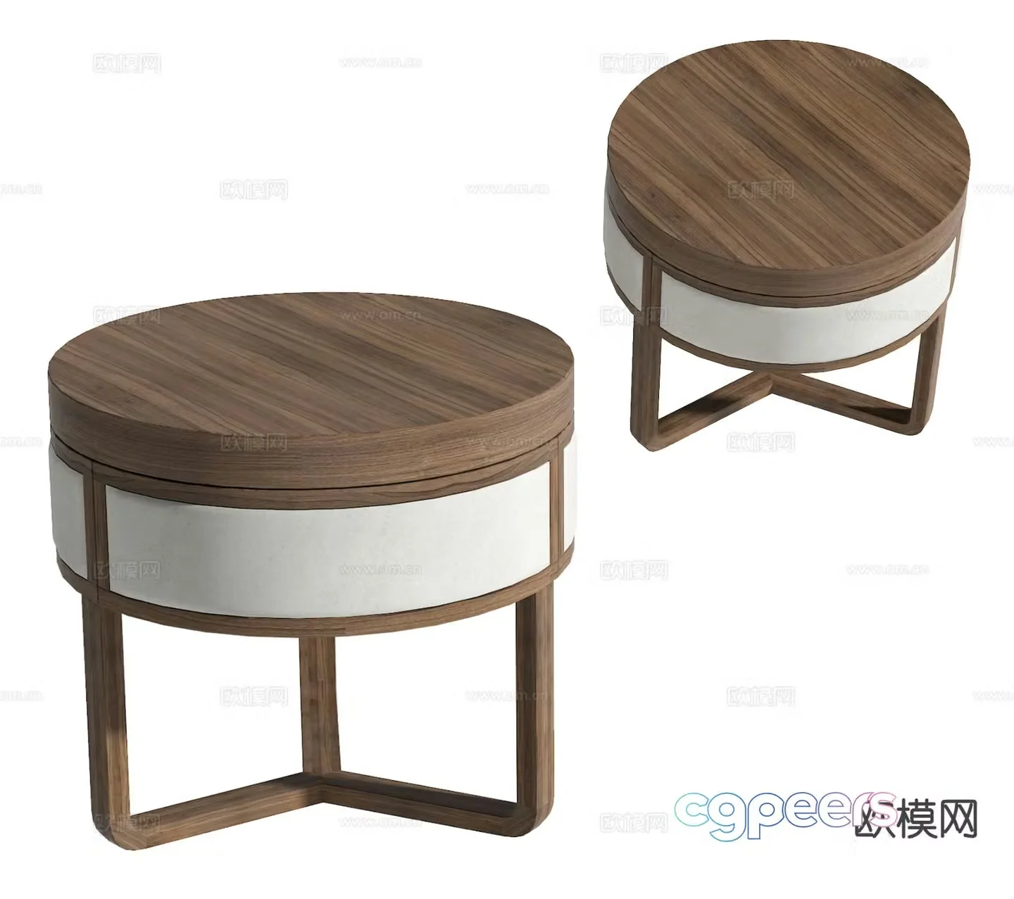 Modern bedside table 3d model