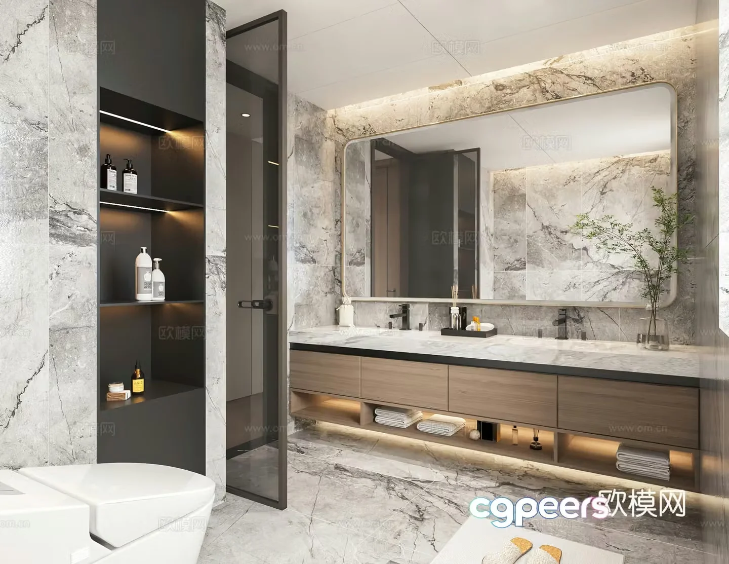 Modern bathroom bathroom 3d model