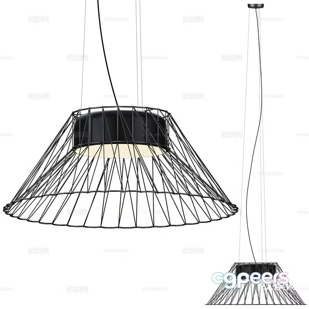 Ole Italian minimalist chandelier 3d model