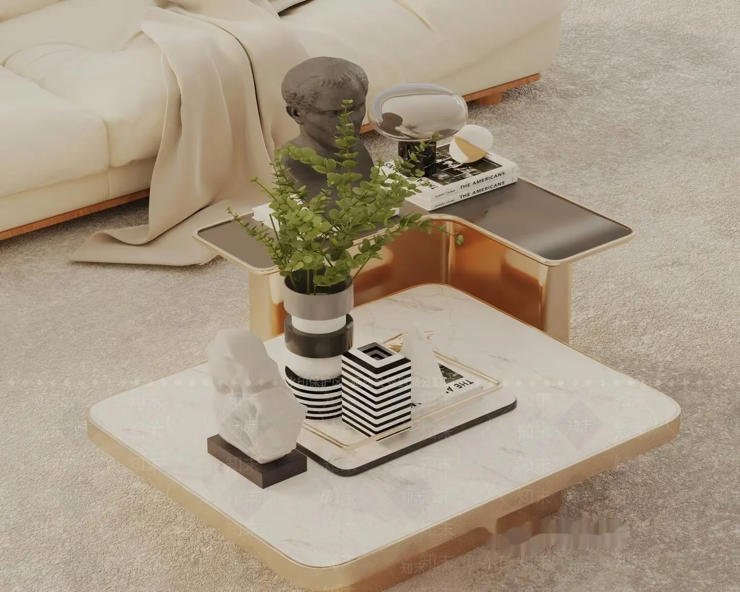 Modern Living Room 3D Model – 18510 – VRAY Render