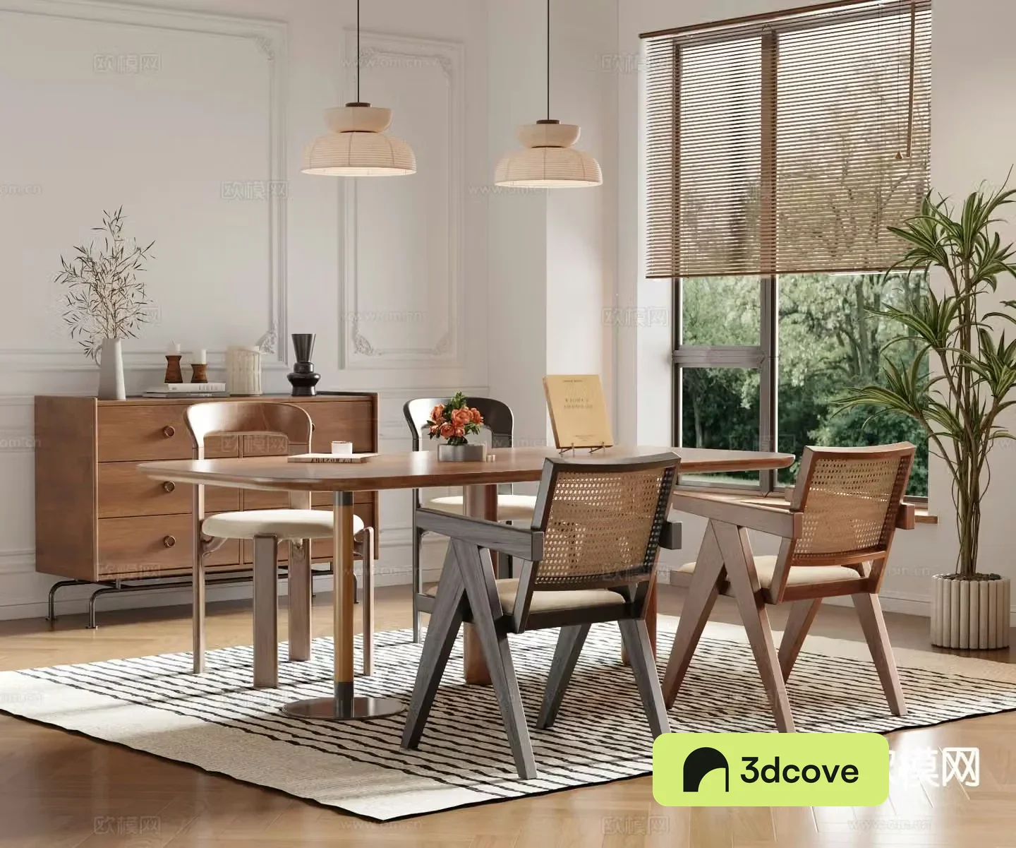 Medieval style dining table and chairs