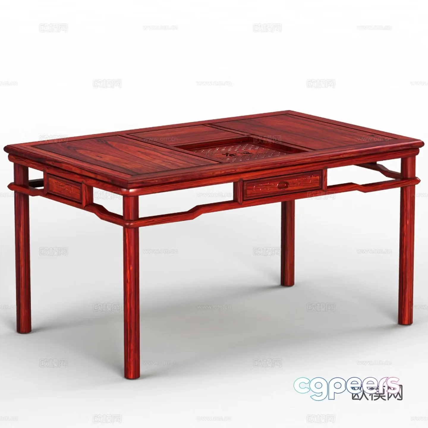 Chinese tea table New Chinese tea table Solid wood mahogany 3D model