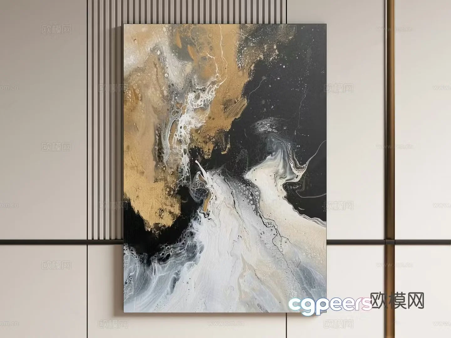 Modern light luxury hanging paintings_Portrait hanging paintings_Office hanging paintings_Living room hanging paintings_Tea room hanging paintings_Reading room 3D model