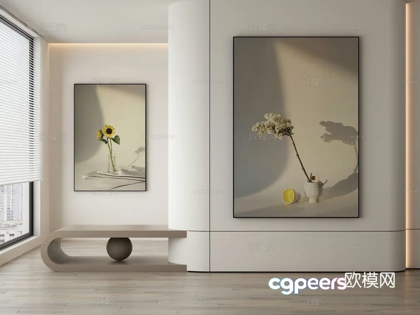 Modern Wasabi Hanging Painting Oil Painting 3D Model