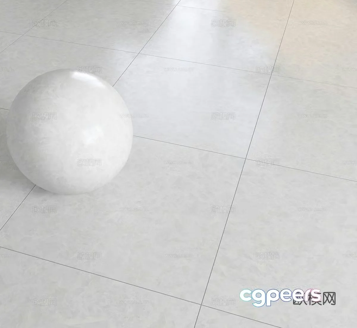 White wall tiles 3d model