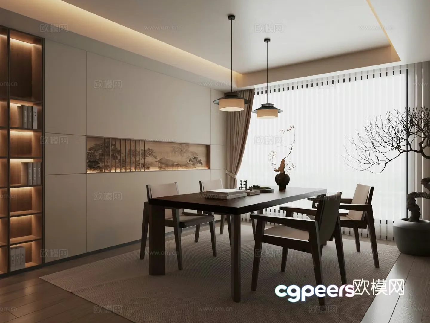 Song style restaurant Song style tea room New Chinese style restaurant New Chinese style tea room 3D model