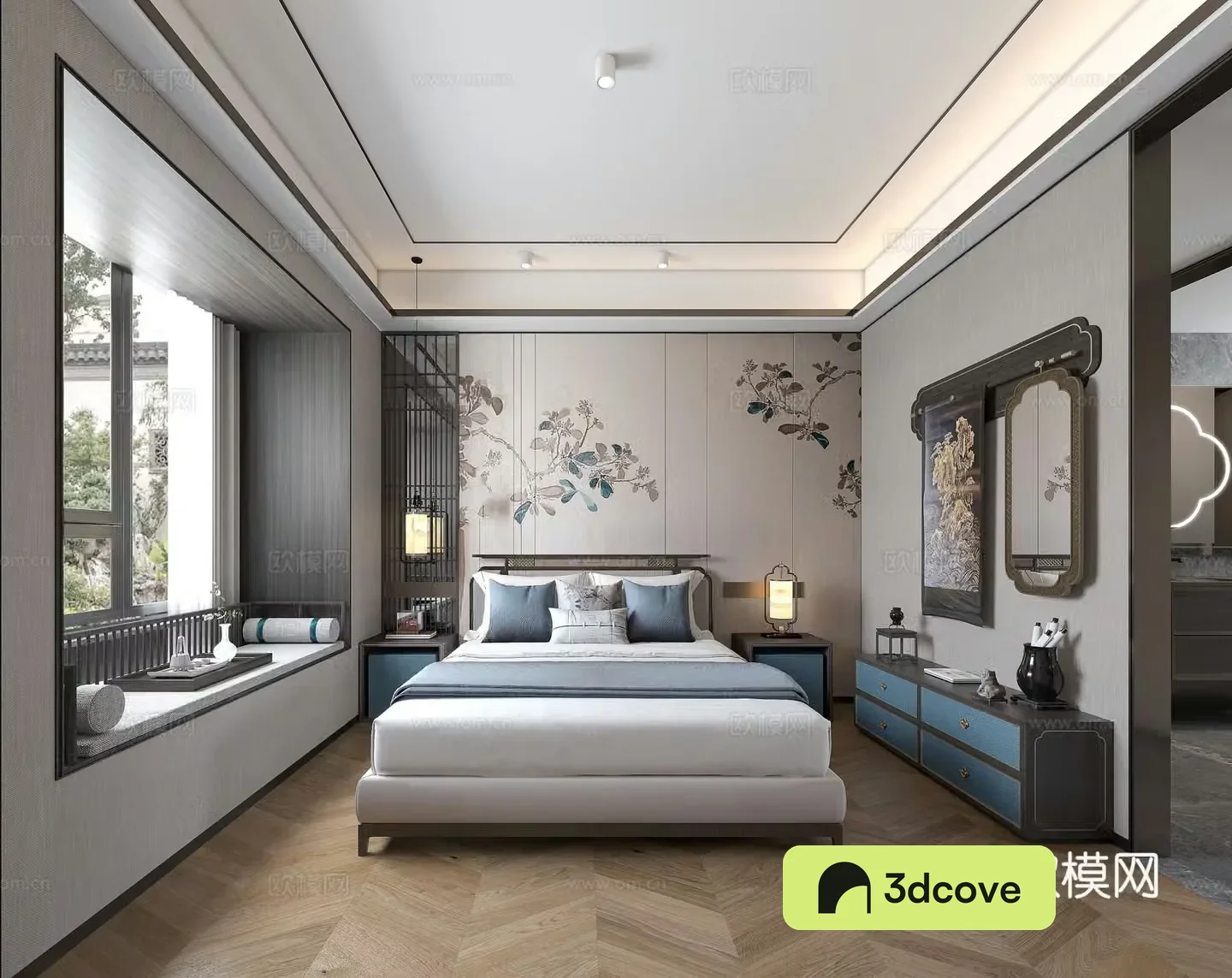 New Chinese style bedroom master bedroom