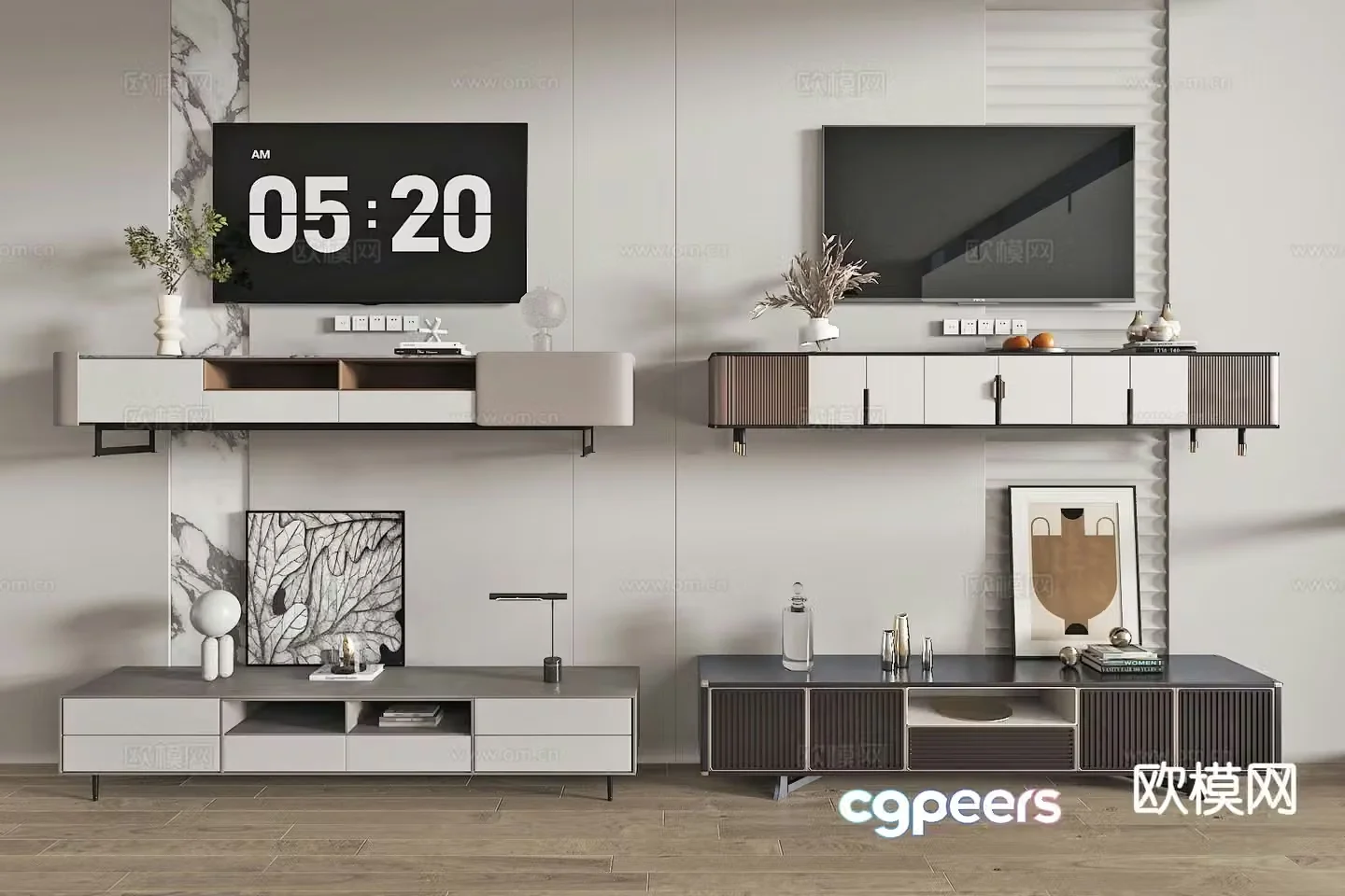 Modern TV cabinet base cabinet 3d model