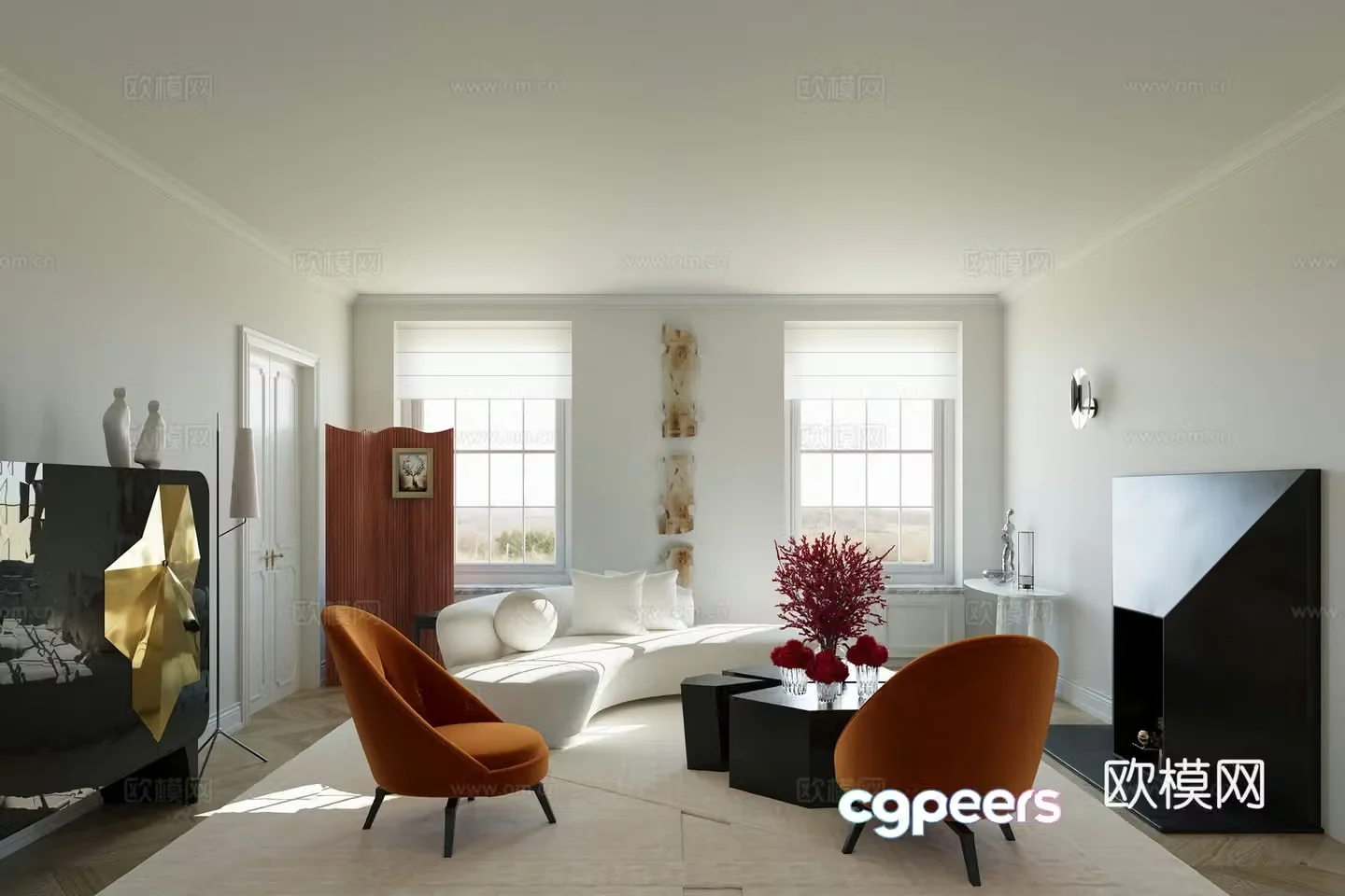Modern living room 3d model