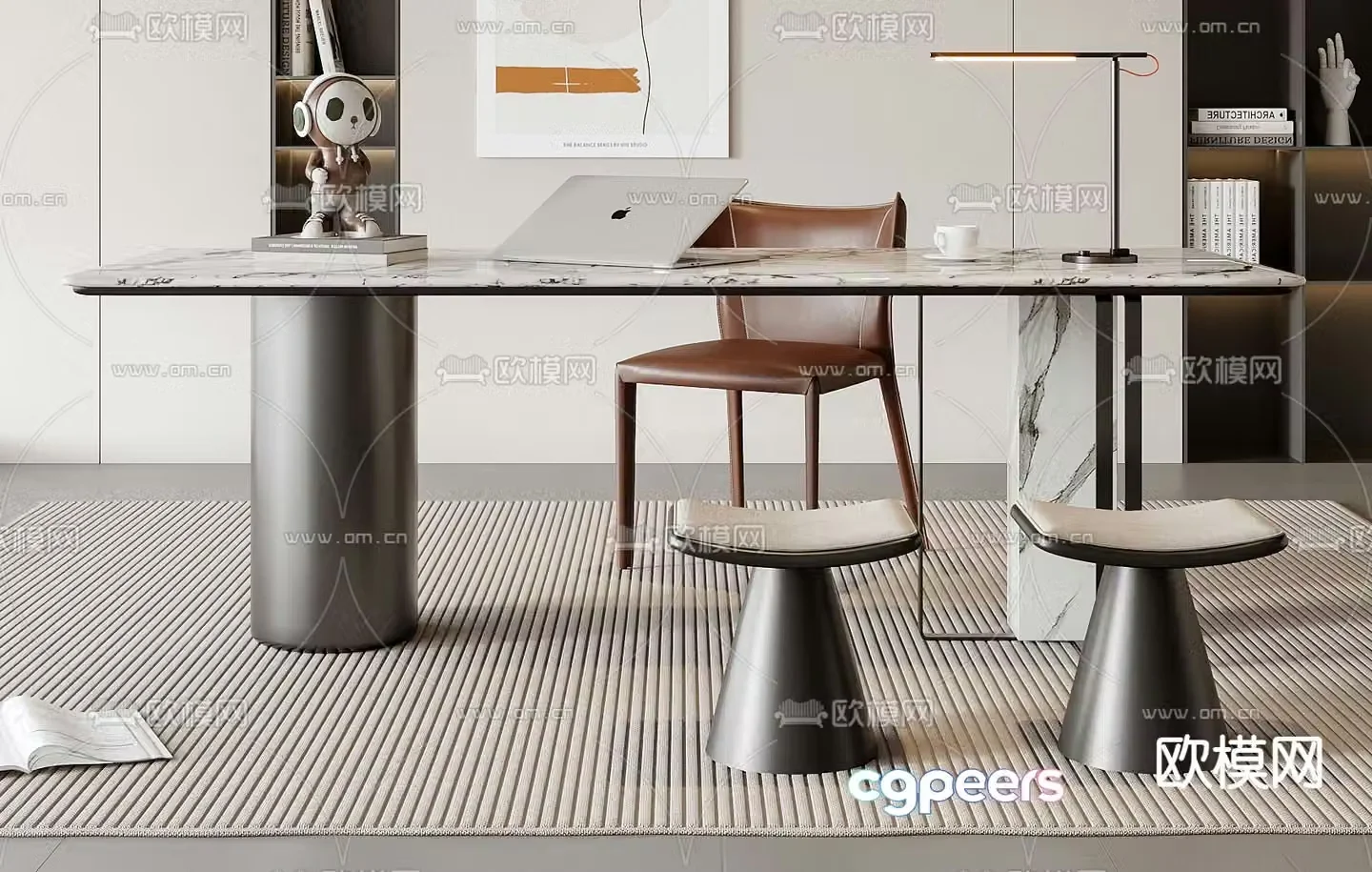 Modern desk chair 3d model
