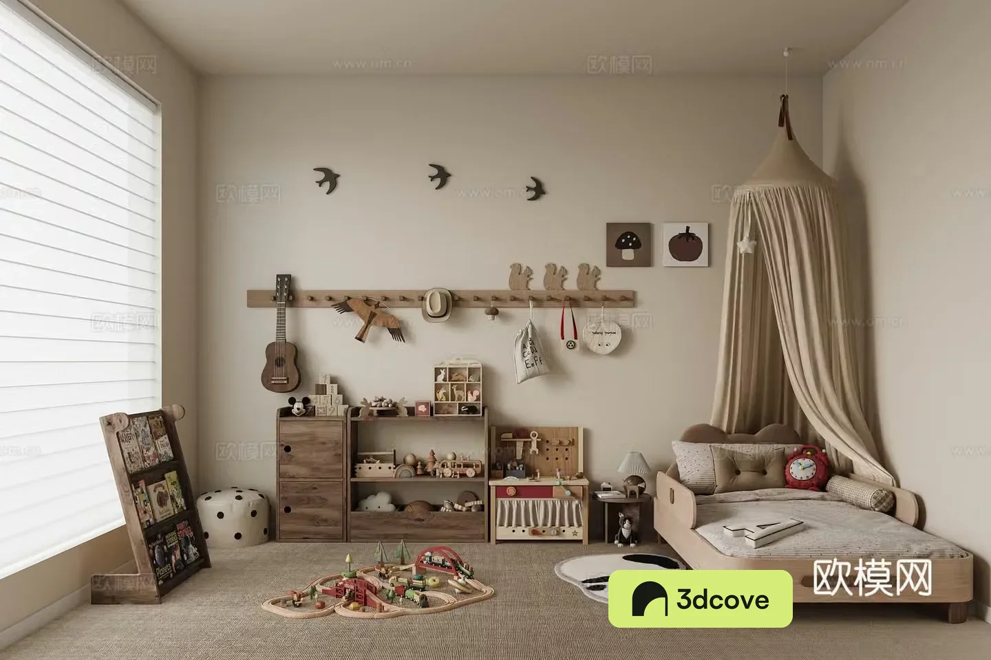 Children’s room Children’s bed Children’s toys Children’s bookshelf Storage locker Valve