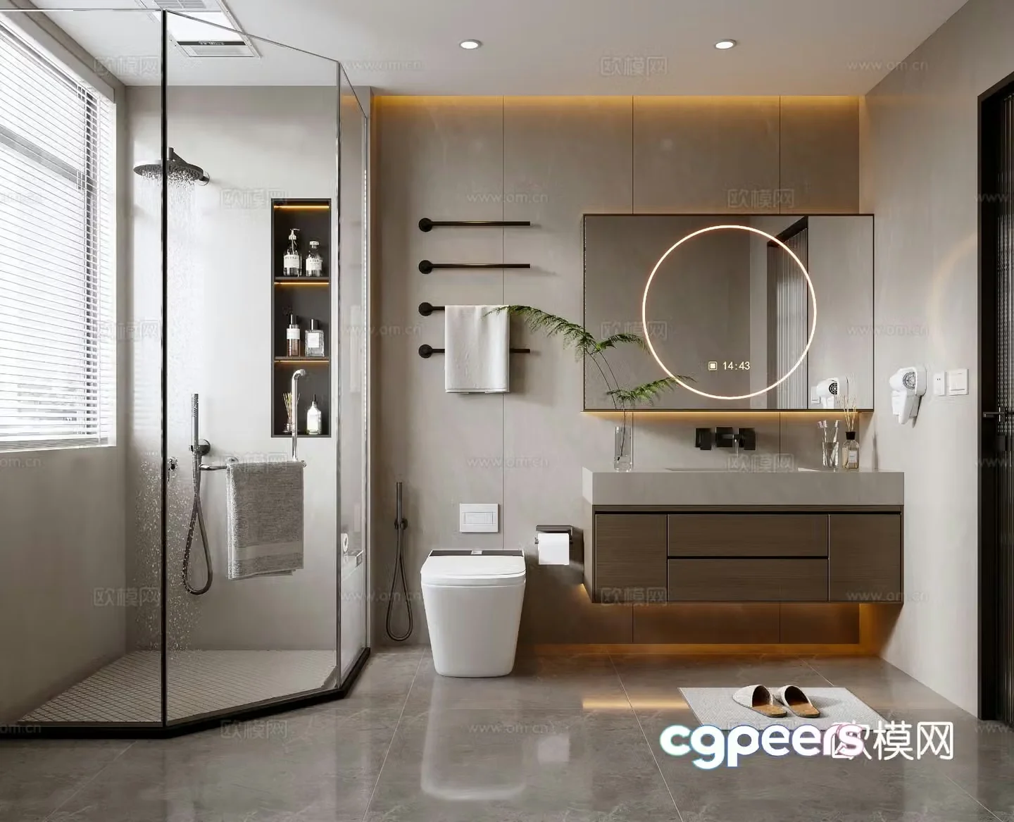 Italian bathroom bathroom 3d model
