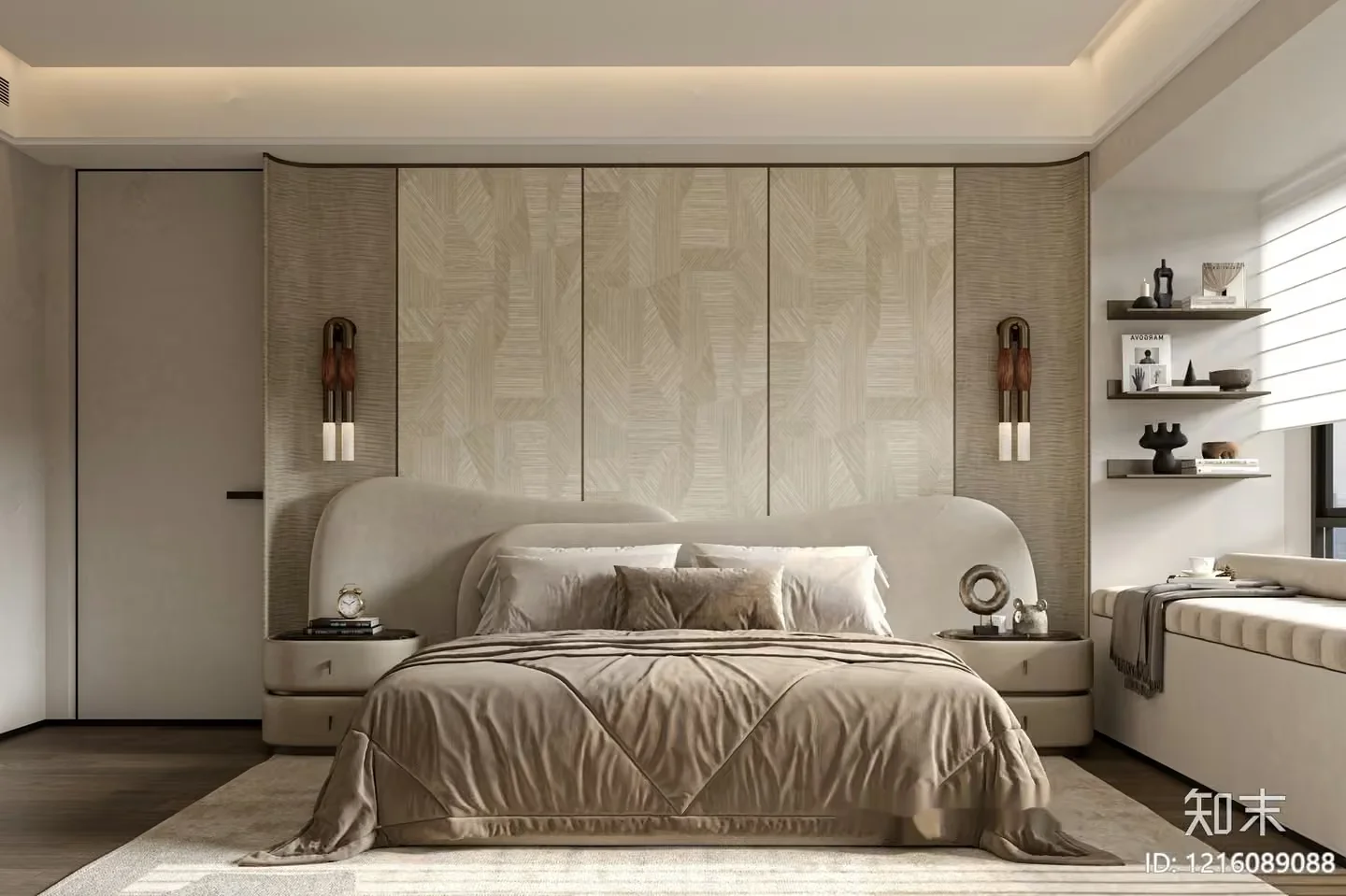Cozy Modern Bedroom 3D Model – 10731 – VRAY Render