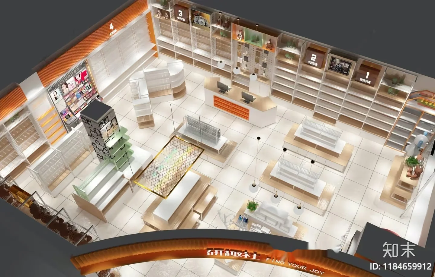 Modern Retail Store 3D Model – 9226 – VRAY Render