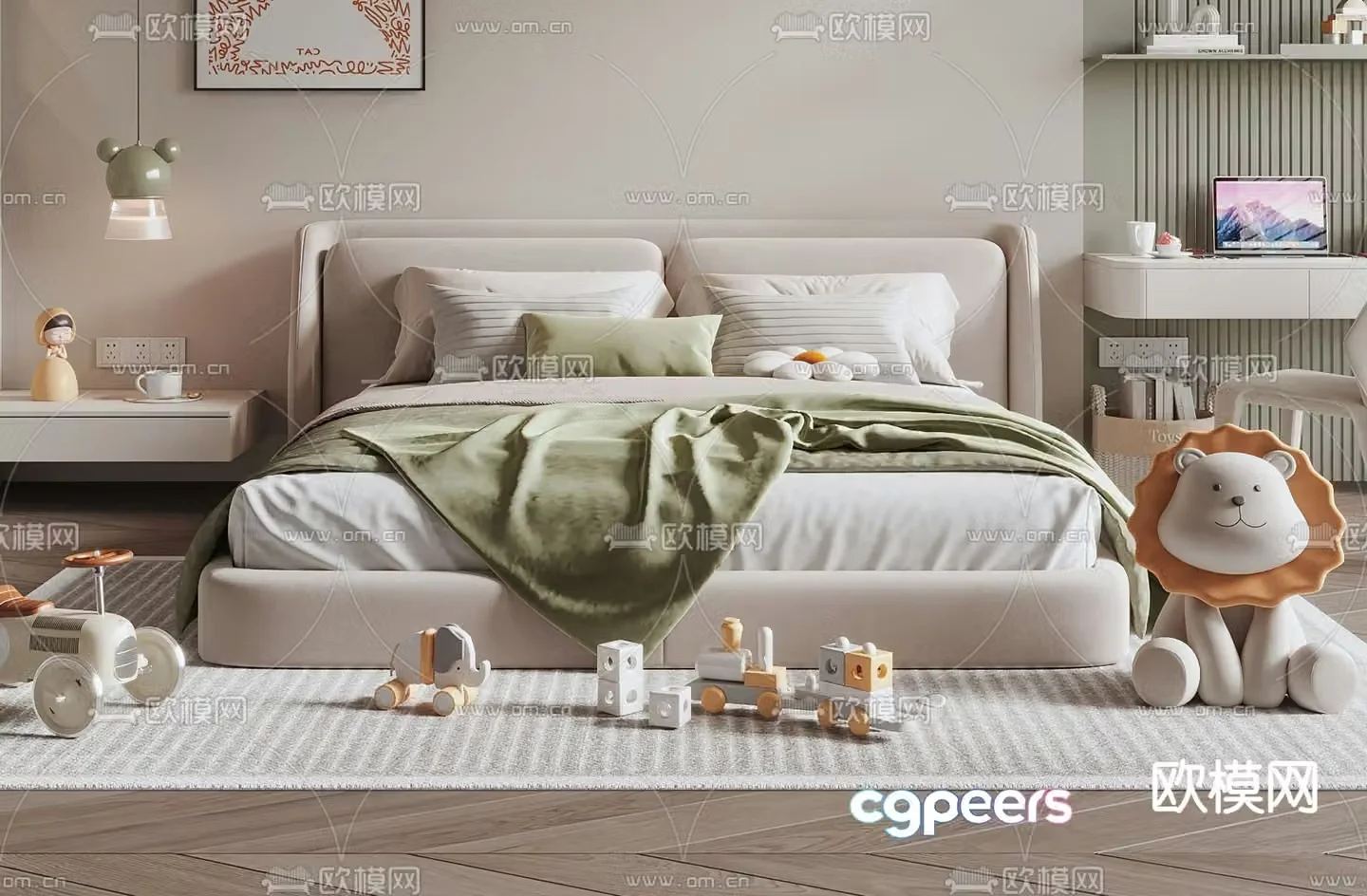 Modern kid’s bed 3d model