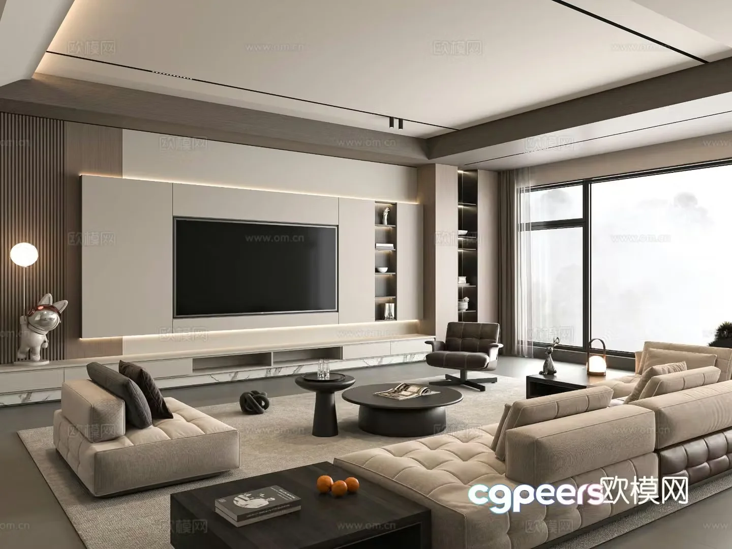 Modern living room 3d model
